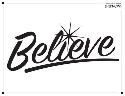 Believe Stencil Printable